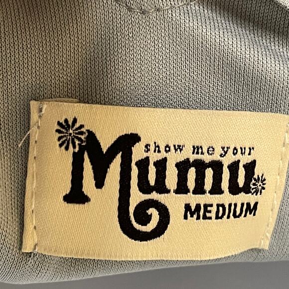 Show Me Your MuMu Kendall Maxi Dress M Blue NWOT - Picture 8 of 9